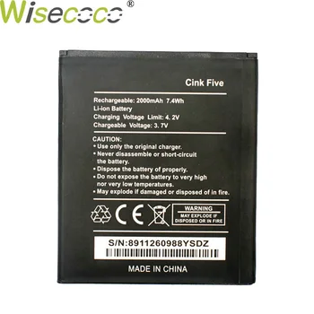

Wisecoco 2pcs New Original 2000mAh Cink Five Battery For WIKO Cink Five Mobile Phone In Stock High Quality Replace + Track Code