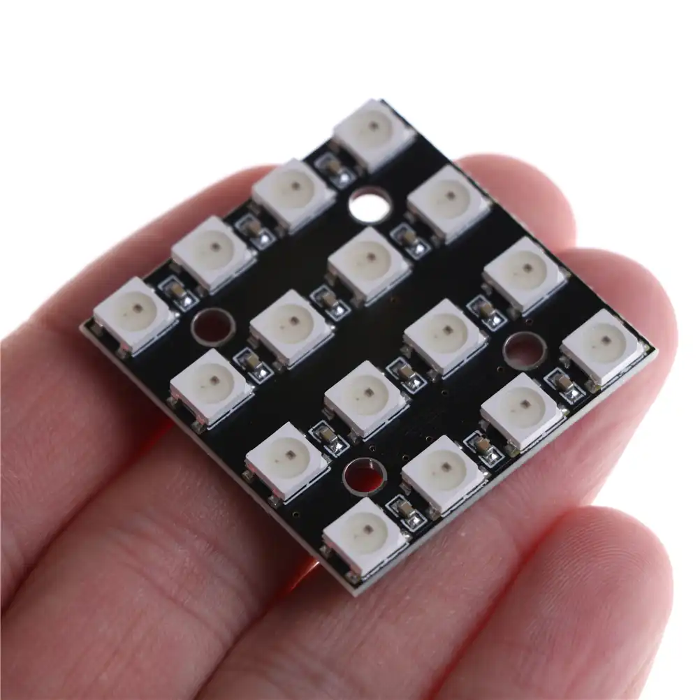 One Piece Rgb Led 4x4 16 Bit Ws2812 5050 Rgb Led Integrated Drivers For Arduino Led Modules Aliexpress