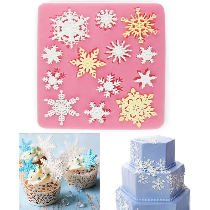 DIY Christmas Silicone Fondant Cake Mold Sugarcraft Decoration Chocolate Mould Tool