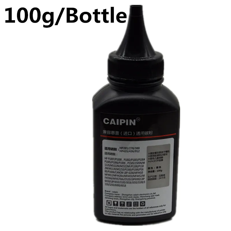1 Bottle 388A 100g черный Заправка лазерный тонер Наборы для P1003 P1004 P1005 P1006 P1009 P1505 1505N M1120 M1522N M1522NF принтер - Цвет: 1 Bottle