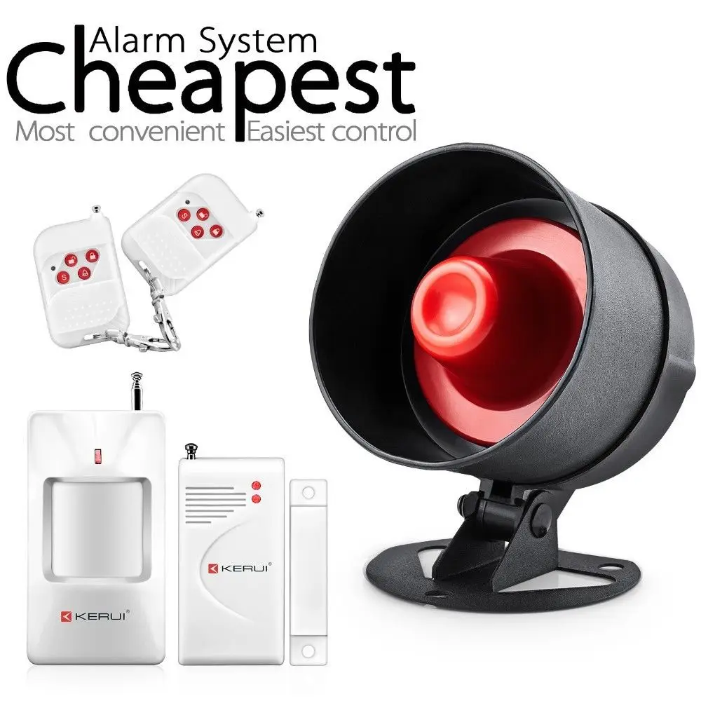 Fuers 110dB Wireless Loudly Sound Security Strobe Siren LED Flash