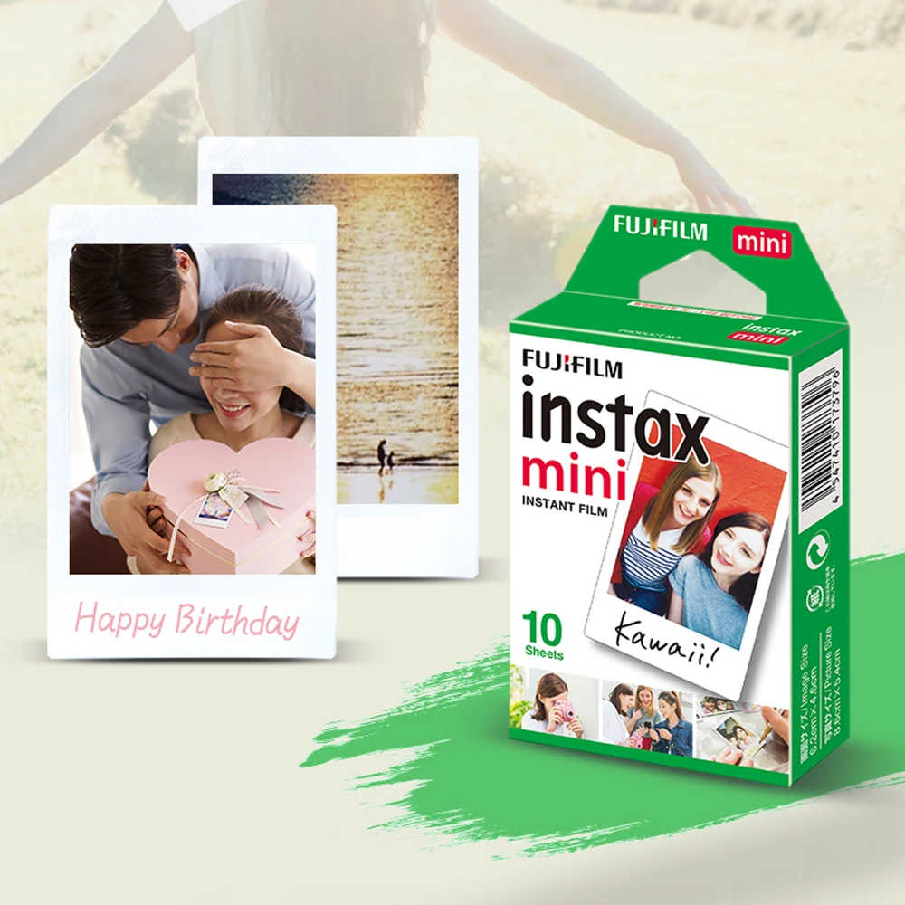 10-60 шт. Подлинная Fujifilm Instax Mini 8 9 цветная фотобумага для Fuji 9 8 7s 50s 50i 90 25 70 Share SP-2 SP-1 моментальной камеры