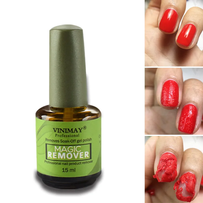 

VINIMAY Nail Gel Remover 15ml Fast Removal Non-toxic Soak Off Gel Polish Primer SSwell