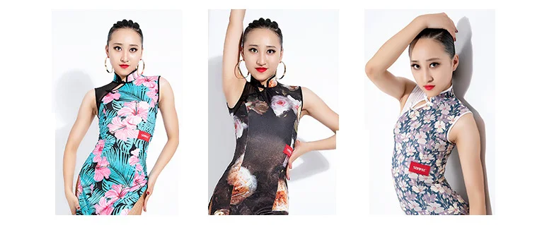 Новые пикантные Женские Латинской Танцы Женская cheongsam рукавов Танцы платье Бесплатная доставка