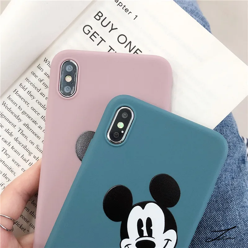 Case For iphone 8 Cover Micky Silicone Soft X XS 7 6 6s plus 5 5s se Silicon TPU Shell Capa |