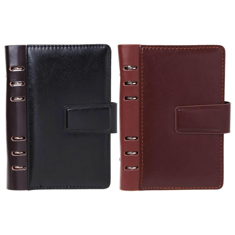 

Vintage Faux Leather Notebook Planner Dividers Spiral Notebook A6 Personal Diary