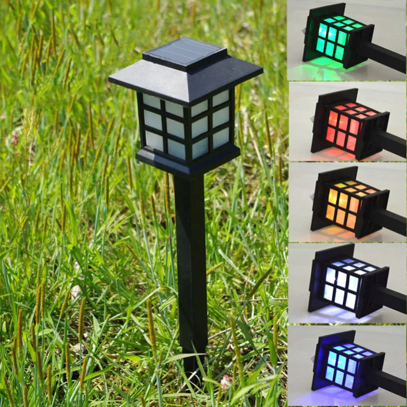 

4Pcs Retro Outside Stake Light Waterproof Solar Lawn Lamp Spotlight LED Path Landscape Hallway Outdoor Garden Lighting