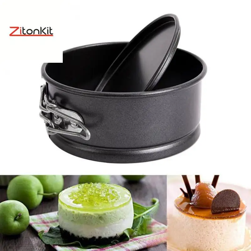 4pcs/set 4inch Mini Cake Mold Round Pan tray Mould Non-stick DIY Baking Cake Decorating Tools Kitchen Accessories Bakery Pastry