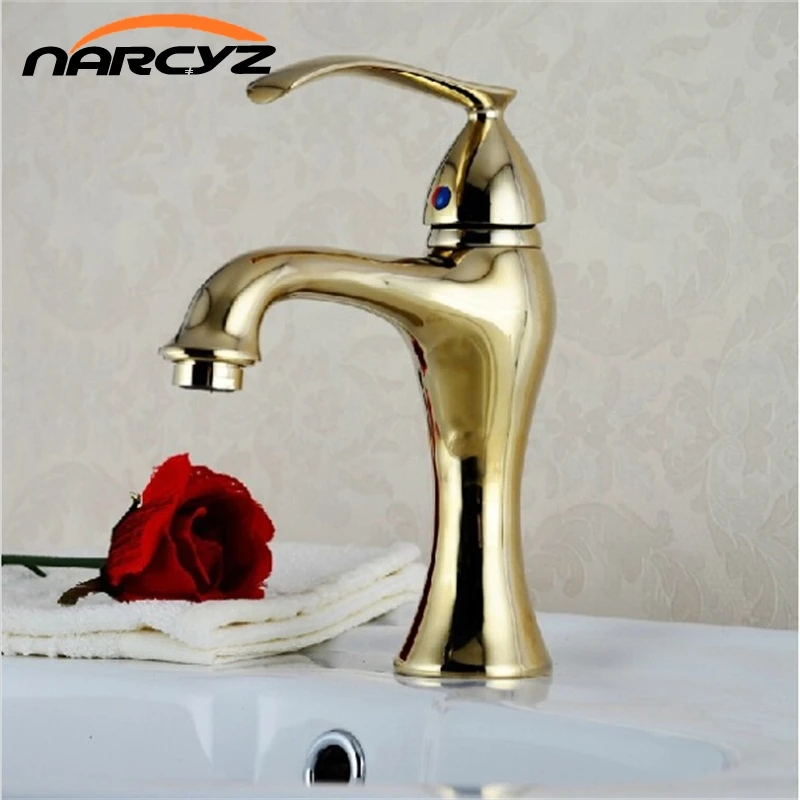 

Single Handle Antique Golden Kitchen Basin Mixer Taps Single Hole Sink Faucet XT814