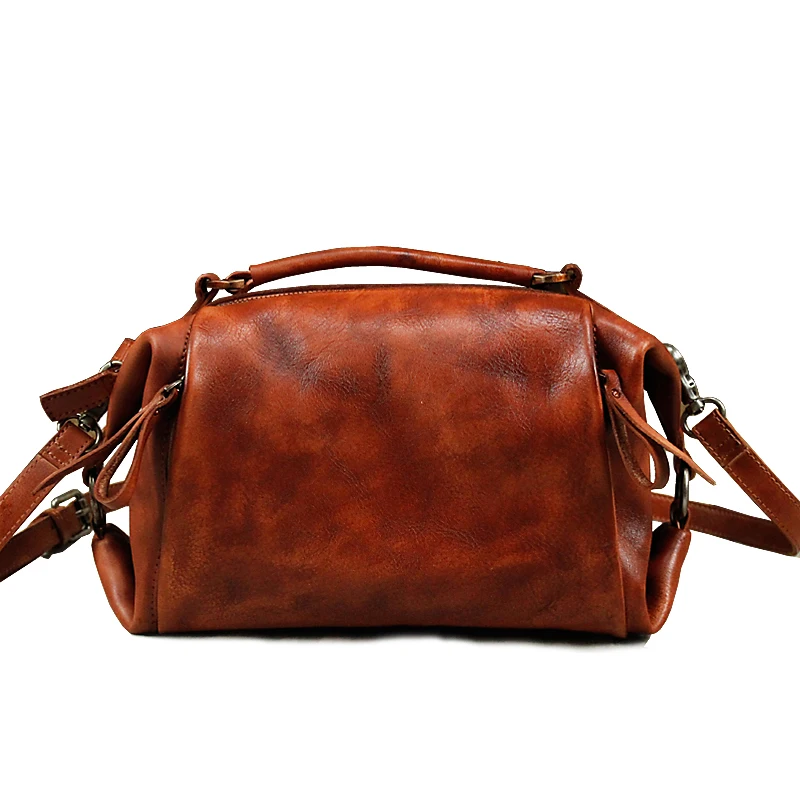 

Unique Three-way Color-mixing Designer Genuine Leather Women's Large Boston Shoulder Bag Cowhide Ladies Female Pillow Handbag