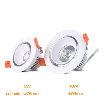 

Aluminum Casing Excellent Heat sink System Open Hole 3",3.7" 5W,10W Led Ceiling Spot Light White Color