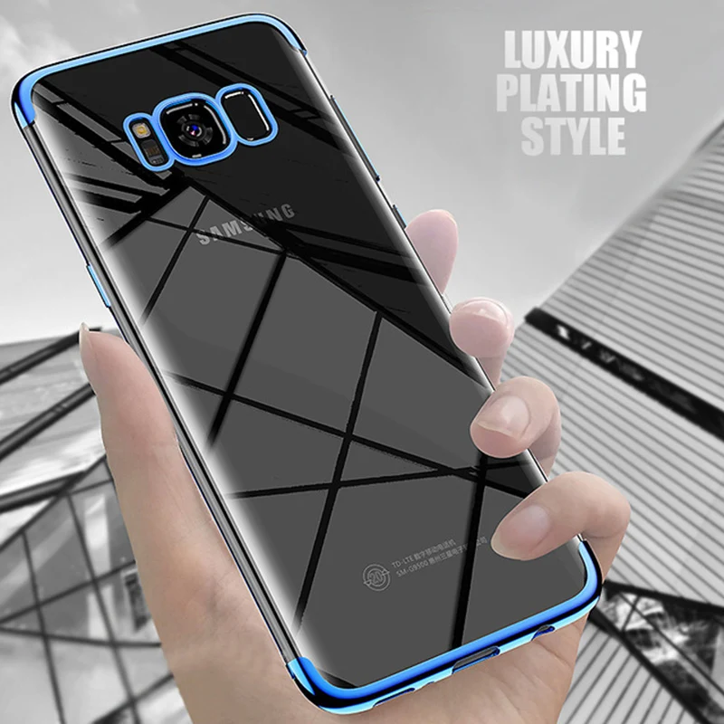 Transparent Case For Samsung Galaxy S8 Case Luxury 3D Plating Phone ...