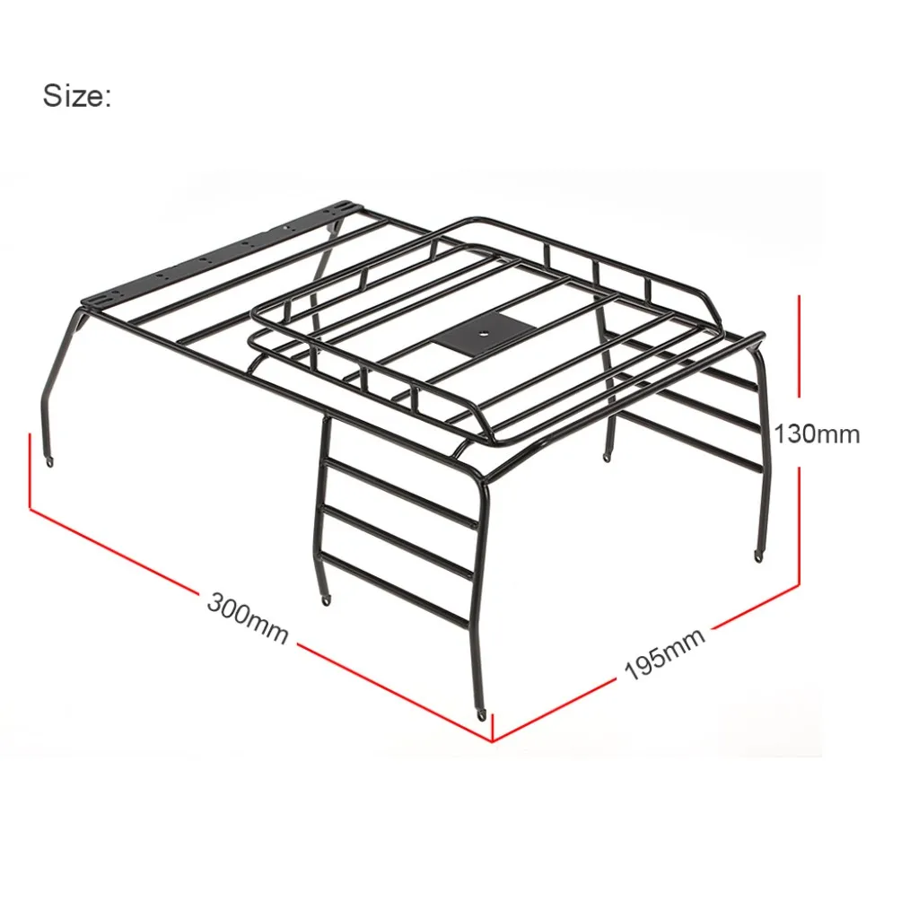 Metal Roof Luggage Rack Carrier for 1/10 RC Car AXIAL SCX10 Rock Crawler Car