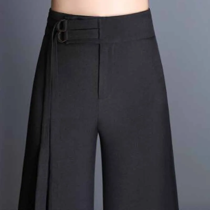 Новое поступление весна осень женские костюмы брюки черные с высокой талией OL брюки женские свободные длинные широкие брюки pantalones mujer