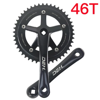 

Bicycle Fixed Gear 46T Single Speed Chain Wheel Bike Racing Chain Wheel Crankset Aluminum Alloy Crank Bicycle Accessories
