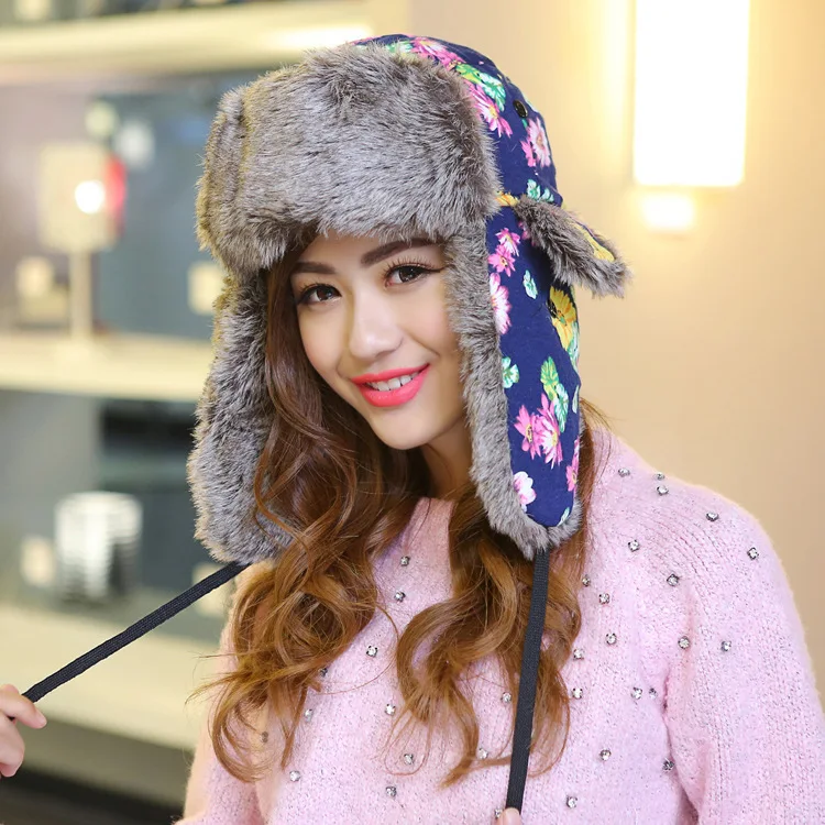 Hot Sale Snow Earflap Cap For Women Men 