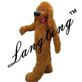 

Brown Poodle Dog Mascot Costumes For Adults Circus Christmas Halloween Outfit Fancy Dress Suit Free Shipping Real Picture