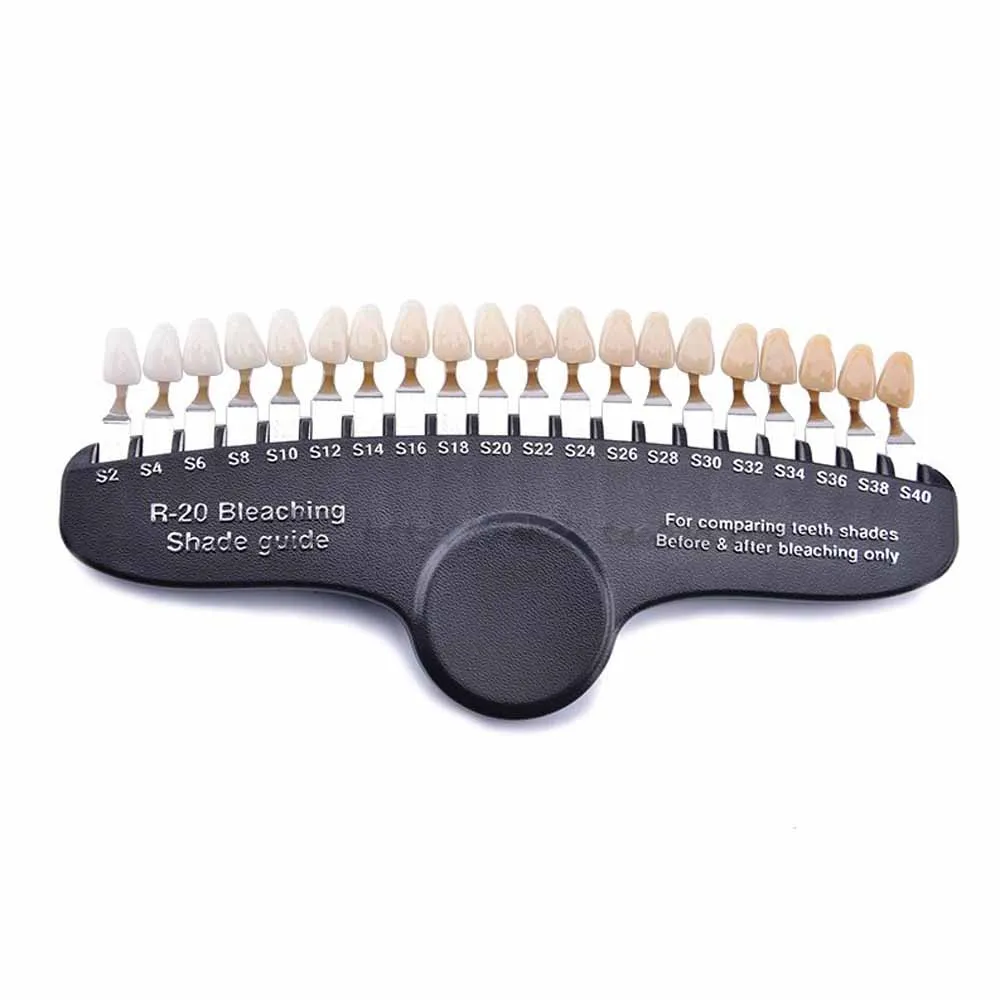 

New Dental Profession Teeth Colorimetric Mirror Color Palette Cold Light Whitening Comparator