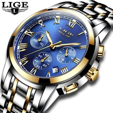 LIGE Mens Watches Brand Luxury Fashion Business Quartz Watch Men Sport Full Steel Waterproof Wristwatch Clock Relogios Masculino LIGE Mens Watches Brand Luxury Fashion Business Quartz Watch Men Sport Full Steel Waterproof Wristwatch Clock Relogios Masculino