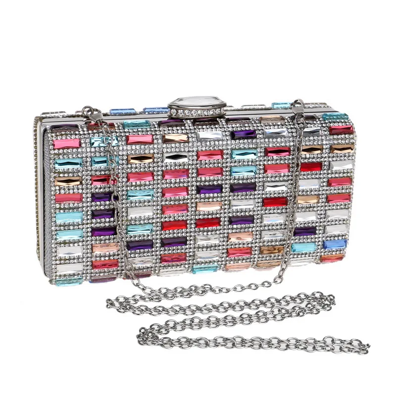 

Women Evening Clutch Bags Rhinestone Flashing Day Clutches Purse Crystal Chain bags Bridal Wedding Party Clutch Bags