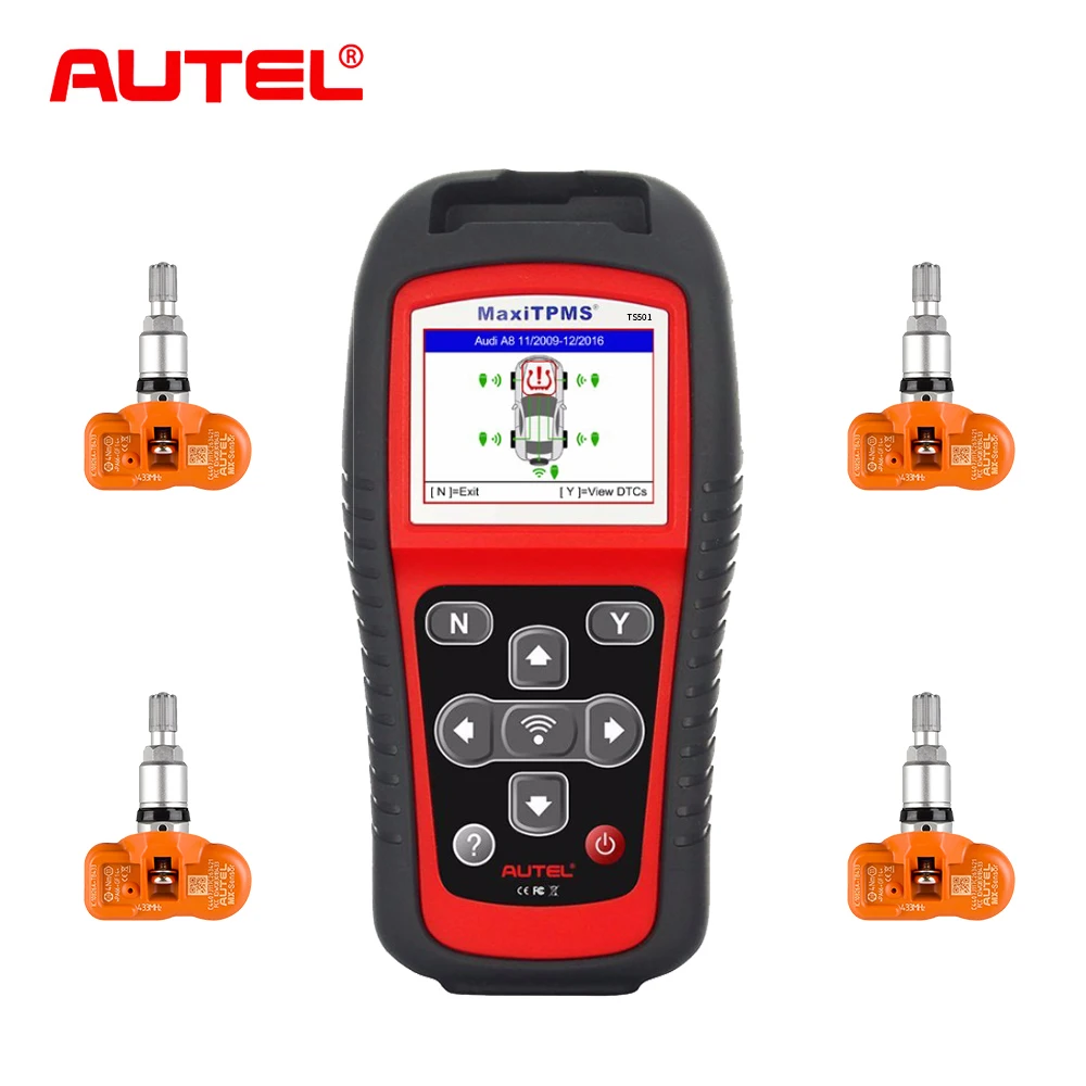 Autel MaxiTPMS TS501 TPMS сервисный Инструмент Системы TPMS система контроля давления в шинах с 315 МГц программируемые датчики PK TS601