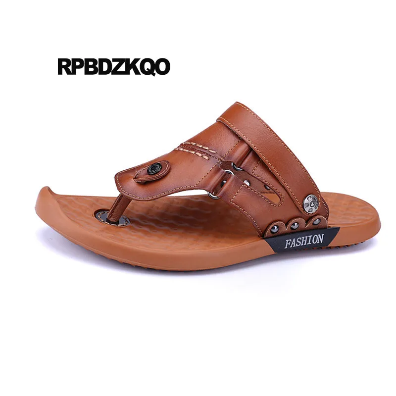 Men/'s Summer Flip Flop Shoes Outdoor Pool Slippers Slip On Breathable Thong Soft