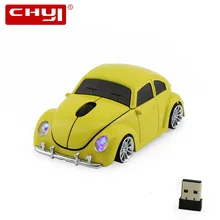 3D Wilress Optical Computer Mouse 1600DPI +USB Receiver VW Beetle Mice Bug Beatles for PC Laptop Fashion Car shape Gaming Mause