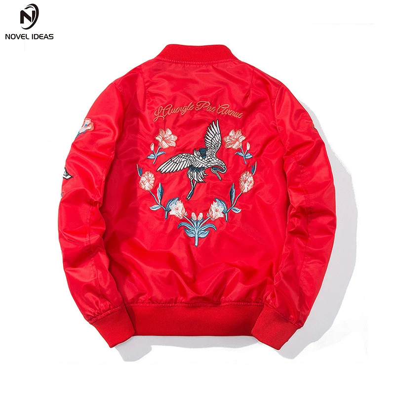 Mens Jackets And Coats Hip Hop Jacket Men Clothes Cotton Embroidery Jacket Zipper Coat Men Ma1 Bomber Jacket