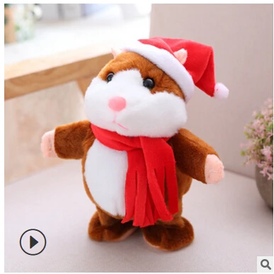 Baby Girl Boy Vocal Toys Cute Cheeky Hamster Talking Mouse Pet Christmas Toys Speak Sound Record Gifts - Цвет: Walking talk 18cm