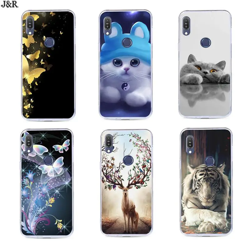 For Asus Zenfone Max Shot ZB634KL Case Silicone Soft TPU Painted Plus M2 Phone Back Covers Bag |