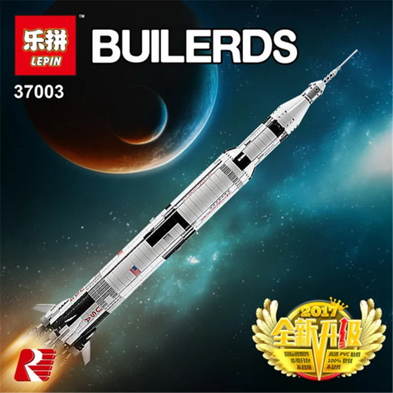 

Lepin 37003 Creative Series 1969Pcs The Apollo Saturn V Launch Vehicle Set Children Building Blocks Bricks Educational Toy 21309