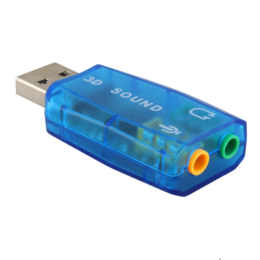 10 шт USB звуковая карта USB аудио 5,1 Внешняя USB звуковая карта аудио адаптер микрофон динамик аудио интерфейс для ПК