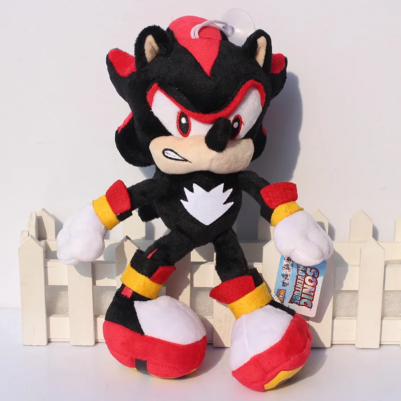 25 33cm Black Shadow the Hedgehog Plush Toys Sonic The Hedgehog Plush Doll Soft Stuffed Plush