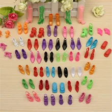 Wholesale 40 Pairs 80pcs Doll Shoes Fashion Cute Colorful Assorted shoes for Barbie Doll with Different styles Baby Toy