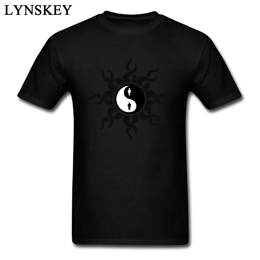 Crewneck All Cotton T Shirt for Men Print Summer Tops Tees Short Sleeve Faddish Tribal Yin Yang Man Woman Customized Clothing Shirt Tribal Yin Yang Man Woman black