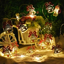 3M 20 светодиодная струнная лампа на батарейках с изображением лося/маленького колокольчика, украшение для вечеринки, освещение для рождественской елки, подвесное украшение