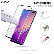 3D Glass on the for Samsung galaxy s10 case cover protective glass s10 e plus tempered
