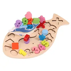 Детская ранняя обучающий пазл просветление номер форма сопряжения головоломки деревянная для детского сада познавательная маленькая