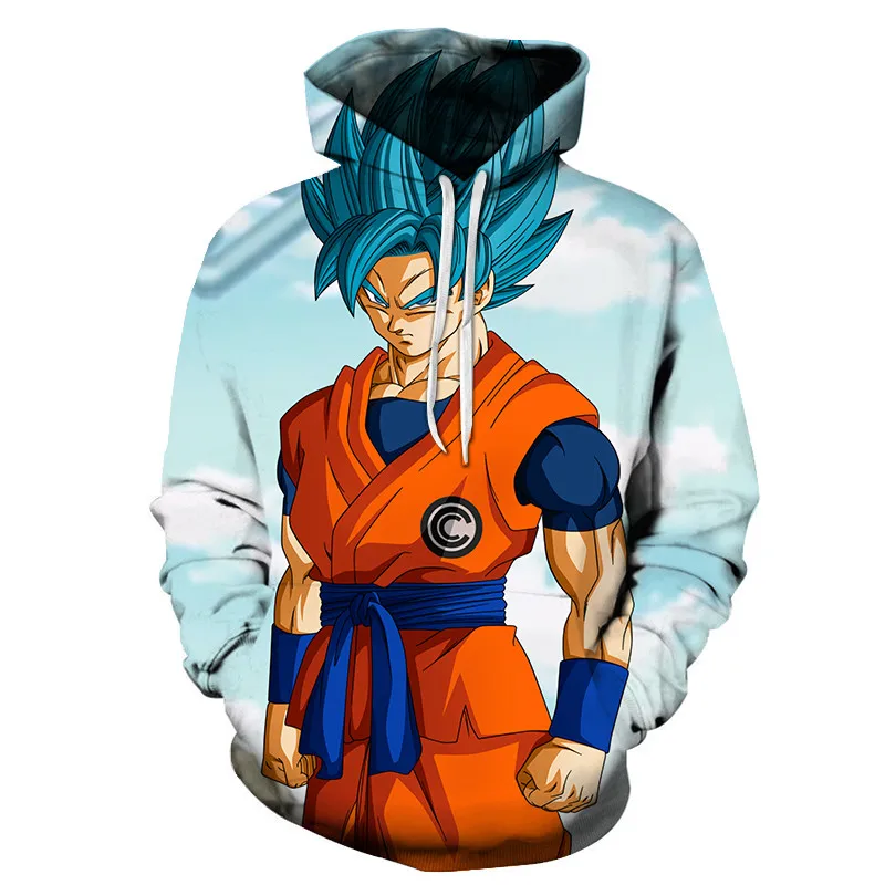 Новые nime толстовки Dragon Ball Z толстовки с капюшоном и карманами Goku 3D цифровая печать для мужчин и женщин с длинным рукавом новая Толстовка S-6XL