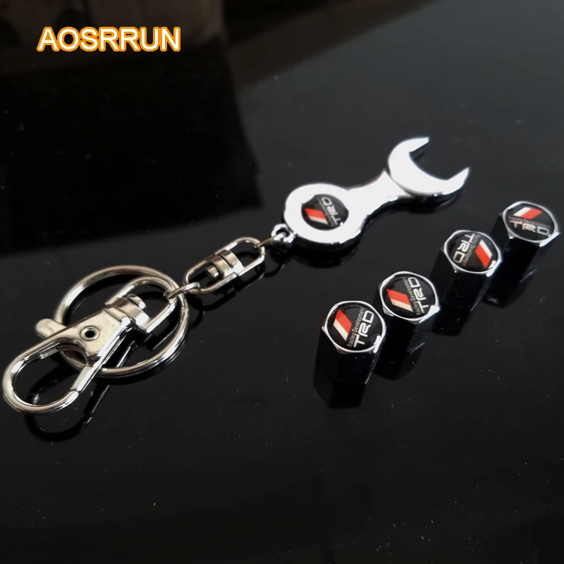 

AOSRRUN Chrome Metal Car Wheel Tire Valve Caps For Toyota RAV4 Corolla Highlander LAND CRUISE Venza Camry 86 2014 2013 2012 2011