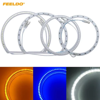 

FEELDO 1set Car LED Halo Rings Angel Eyes DRL Head Lamp For Mitsubishi Lancer NON Projector