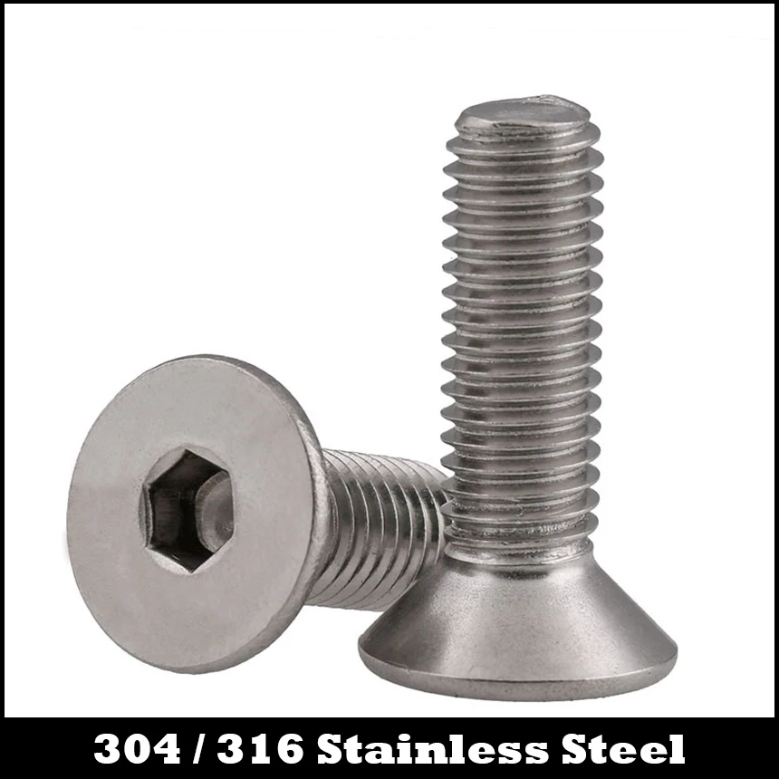 M3 * 25 M3x25 40 M3x40 316 нержавеющая сталь 316ss DIN7991 болт внутренний шестигранный гнездо