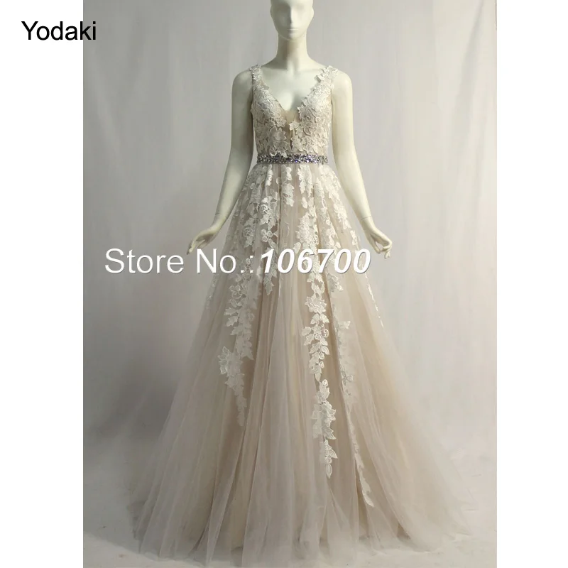 

Lace Appliques Ballgown Wedding Dresses Sexy Deep V Off the Shoulder Open Back Long Bridal Prom Gowns Vestidos de fiesta