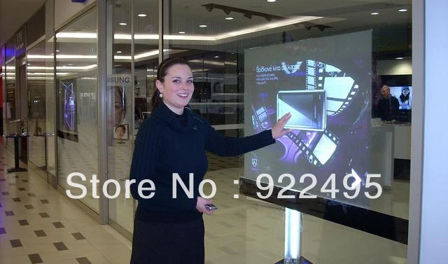 В продаже 1,524 м x 2 м) Быстрая серый голографический обратный Проекционный фильм/экран/фольга для витрина, рекламы, аэропорта