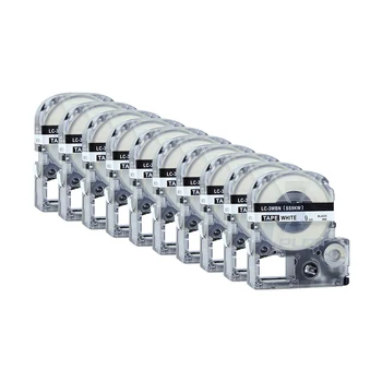 

10PCS PUTY SS9KW/LK-3WBN Black on White 9mm/8mm Compatible for Epson Label Printer LW-300 LW-400 LW-500 LW-600 Label Maker