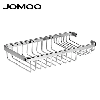 

JOMOO Brand Free Shipping Wall Mounted Chrome Finish Solid Brass Bathroom Shower Shelf Bathroom Basket Holder Sanitary Ware