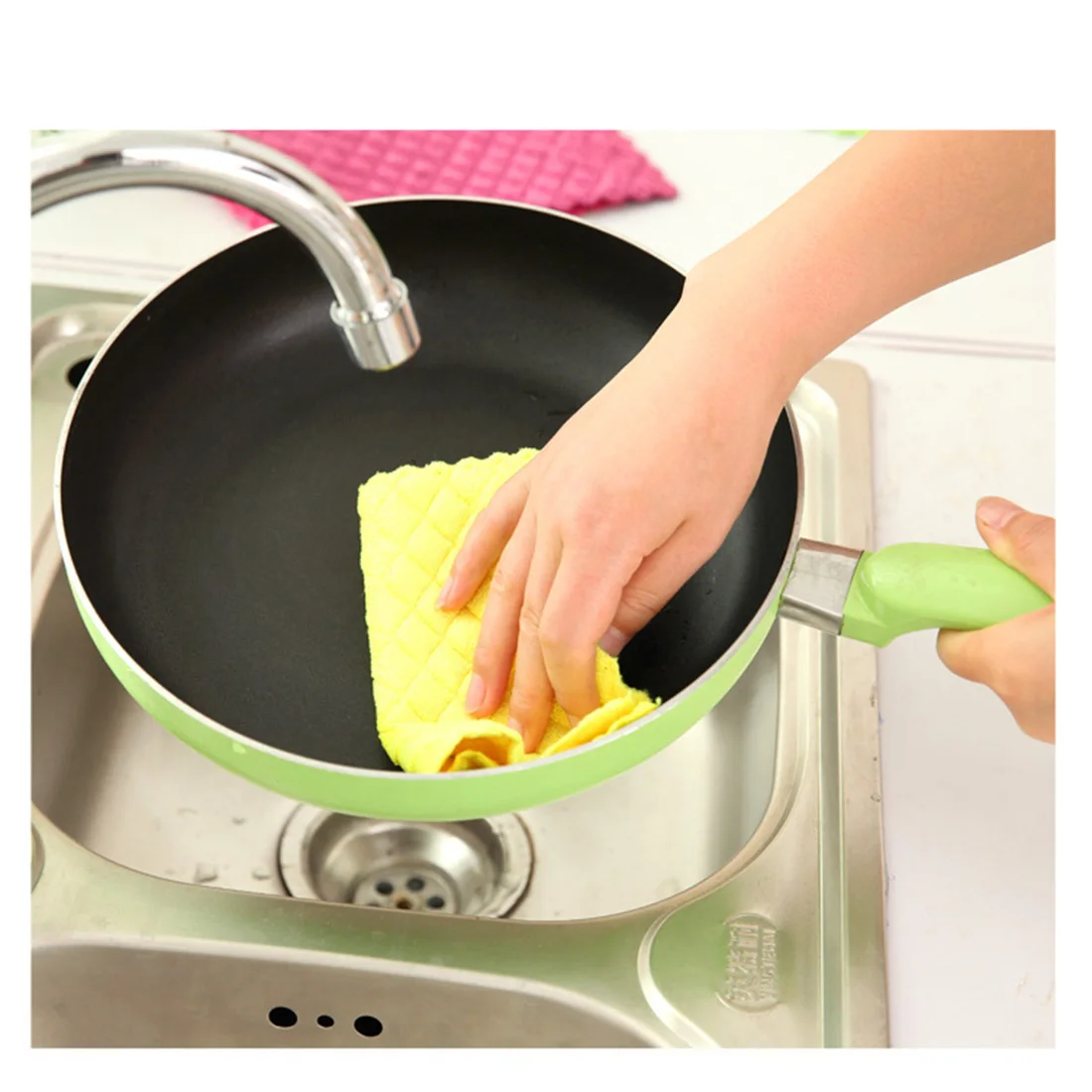 Высокоэффективное анти-жирное цветное блюдо ткань красочное полотенце для мытья посуды Волшебная кухонная Чистящая Ткань для протирки тряпок
