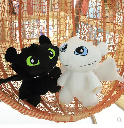

30/40/50cm How To Train Your Dragon Toys Night Fury plush Toothless Light Fury Anime Figure Dragon Plush Doll Toys for Children