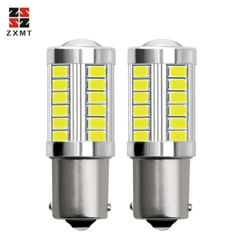

ZXMT 2pcs 12V Auto Reverse Lamp Daytime Running Signal Light 1156 5630 7506 BA15S P21W 5730 33SMD LED Car Tail Bulb Brake Lights