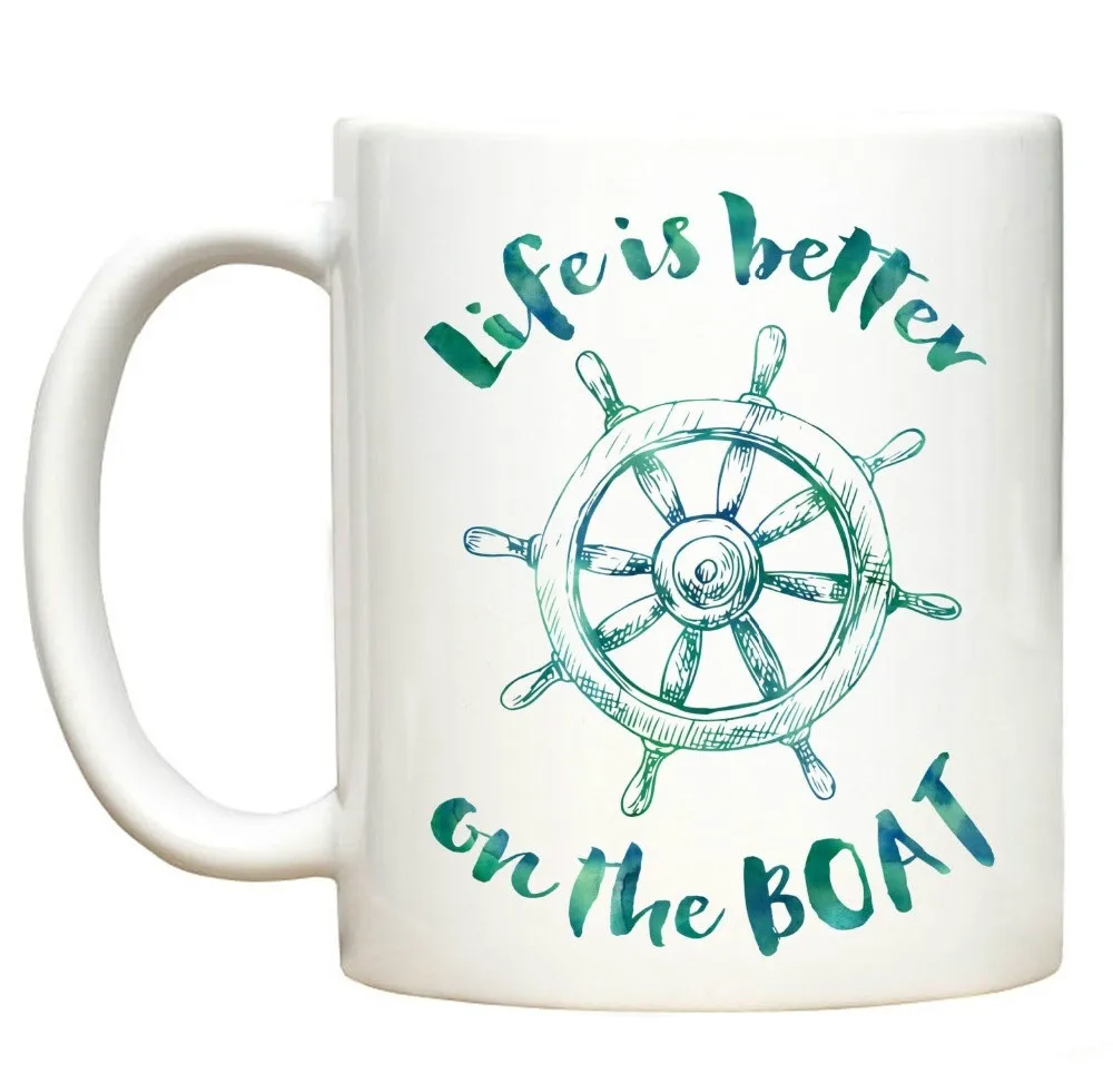 Boat Mug Procelain Tea Ceramic Coffee Mugs Beer Friend Cups Milk Personalized | Дом и сад